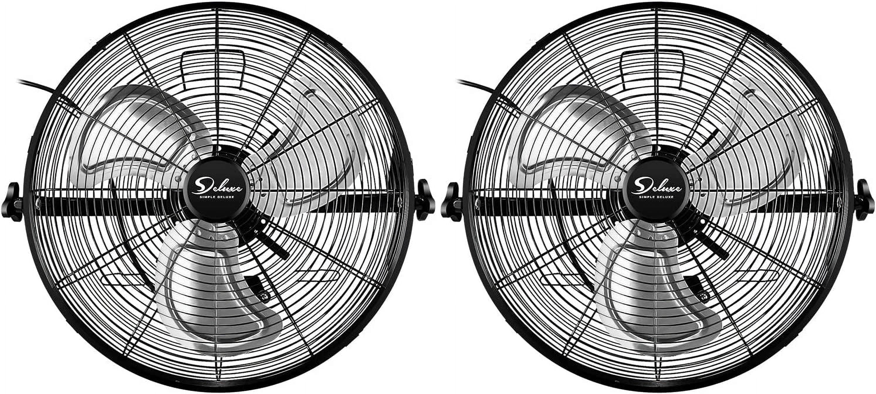 Simple Deluxe 20 inch Industrial Wall Mount Fan, 3 Speed Commercial Ventilation Metal Fan - High Velocity