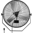 thumbnail image 1 of Simple Deluxe 24 inch Wall Fan, Large Industrial Fan Wall Mount Fans, Oscillating Garage Fans, Heavy Duty, Black, 1 of 9