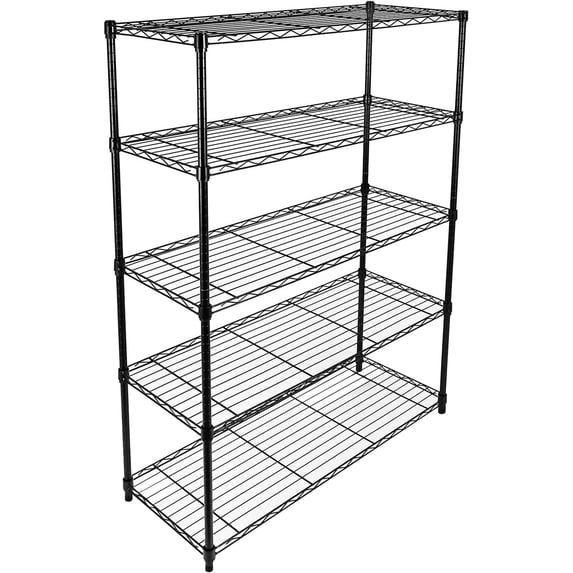 Simple Deluxe 5-Tier Storage Shelf Unit Metal Wire Shelving Rack, 29" D x 14"W x 61" H