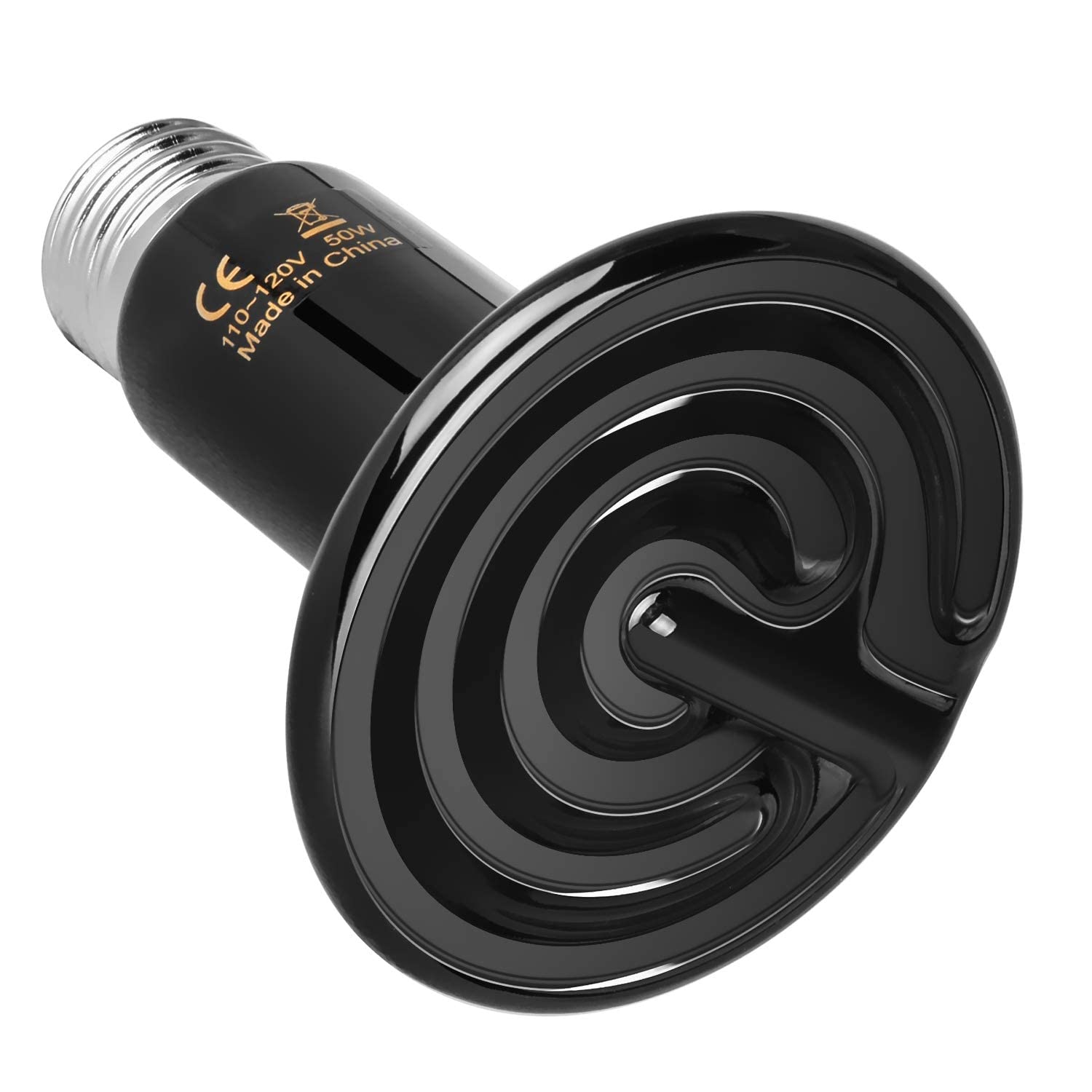 Simple Deluxe 50W Ceramic Heat Emitter Reptile Heat Lamp Bulb No Light