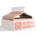 thumbnail image 1 of Simple Deluxe 60 Pack Velvet Hangers, Non-Slip Clothes Hangers with Shoulder Notches, 360° Swivel Hooks, Heavy Duty Coat Suit Hangers for Closet Space Saving, Pink, 1 of 8
