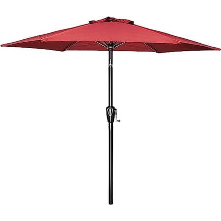 Simple Deluxe 7.5' Patio Umbrella Outdoor Table Market Yard Umbrella with Push Button Red
