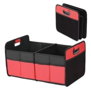 Simple Deluxe Car Trunk Organizer for Car,50L Large Capacity, Collapsible 2 Compartment Automotive SUV Accessories, 600D