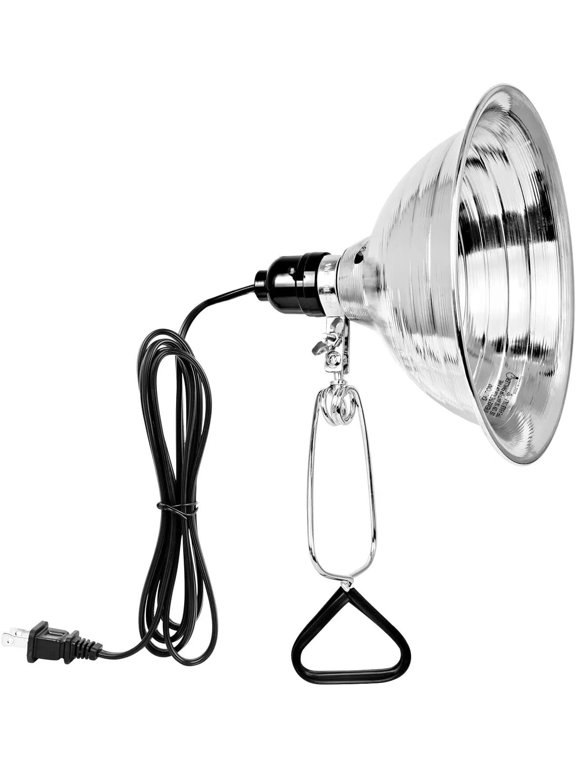 1-Pack Clamp Lamp Light with 8.5'' Aluminum Reflector, 150 Watt E26 (No Bulb Included), 6 Feet 18/2 SPT-2 Cord, for Reptiles Plants Growing
