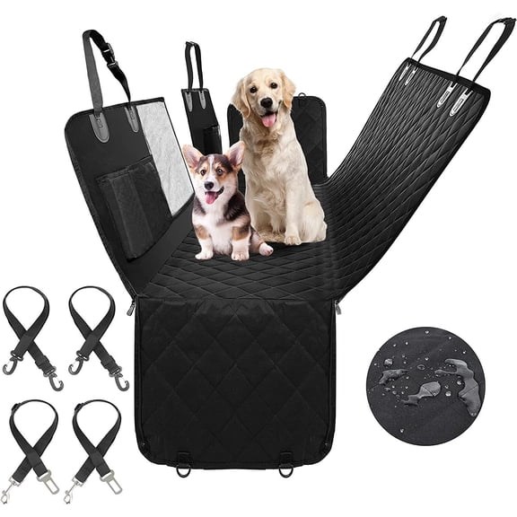 Simple Deluxe Dog Seat Cover for Back Seat, 100% Waterproof Dog Car Seat Covers, Scratch Prevent Antinslip Dog Car Hammock