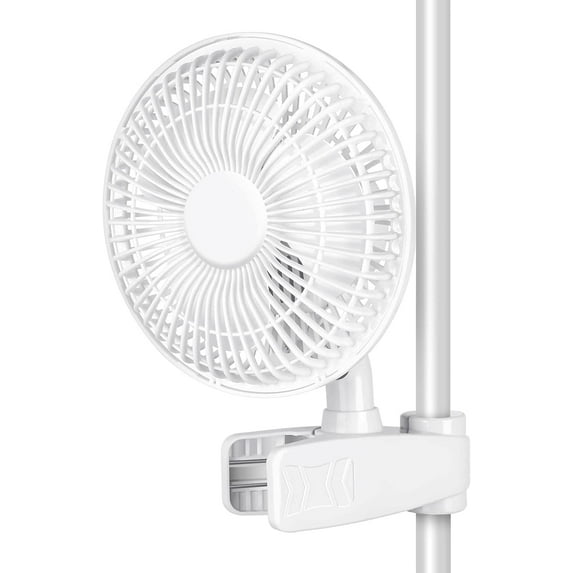 Simple Deluxe Grow Tent Fan ,Auto Oscillating Clip fan,and Fully-Adjustable Tilt for Hydroponic Ventilation Circulation, White