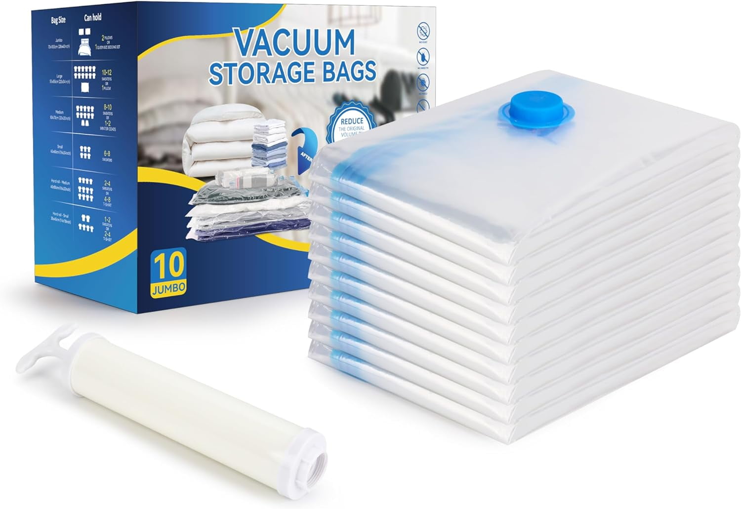 Electric Pump Vacuum Bags For Clothes Amazon Packing Bags 30-Pack