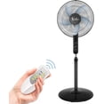thumbnail image 1 of Simple Deluxe Oscillating 16″ Adjustable 3 Speed Pedestal Stand Fan with Remote, 1 of 7