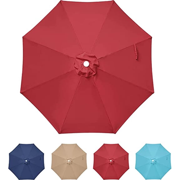 Simple Deluxe Replacement Canopy for 9 ft Patio Umbrella -Red