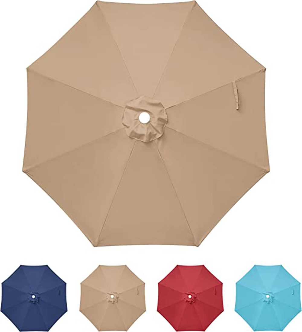 KOKPatio Umbrella Replacement Canopy, 6 Ribs Rectangle Umbrella