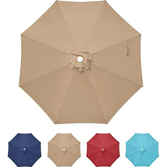 Simple Deluxe Replacement Canopy for 9 ft Patio Umbrella -Tan