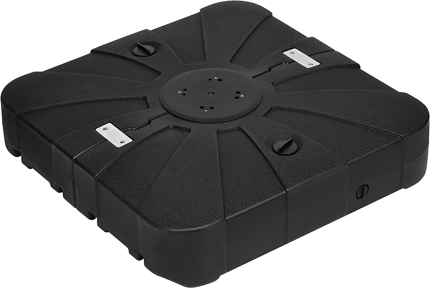 Simple Deluxe Patio Cantilever Umbrella Base – 220lb Capacity, Wheels, Black