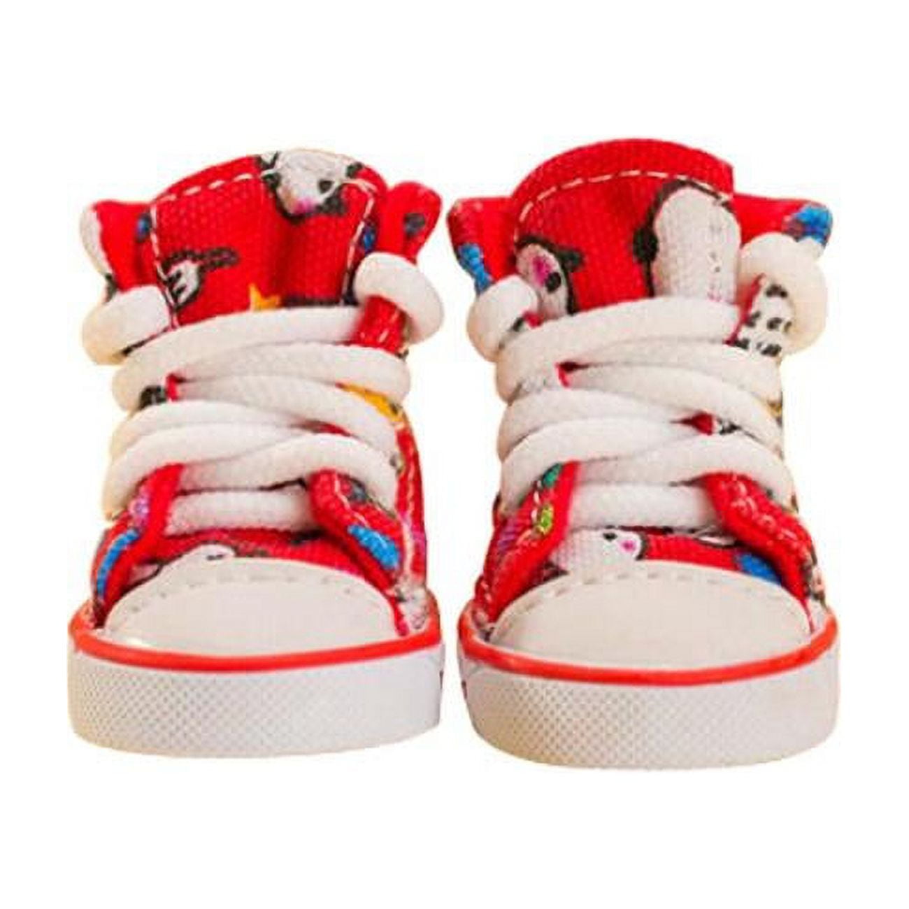 Simple Design Canvas Material Shoelace Style Pets Shoes Dogs Boots 4