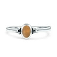 thumbnail image 1 of Simple Design Oval Fashion Oxidized Tiger Eye Ring Band 925 Sterling Silver Size 10, 1 of 5