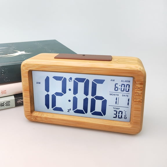 Simple Design Product: Wooden Electronic Clock, Fashionable Electronic Gift, Smart Alarm Clock