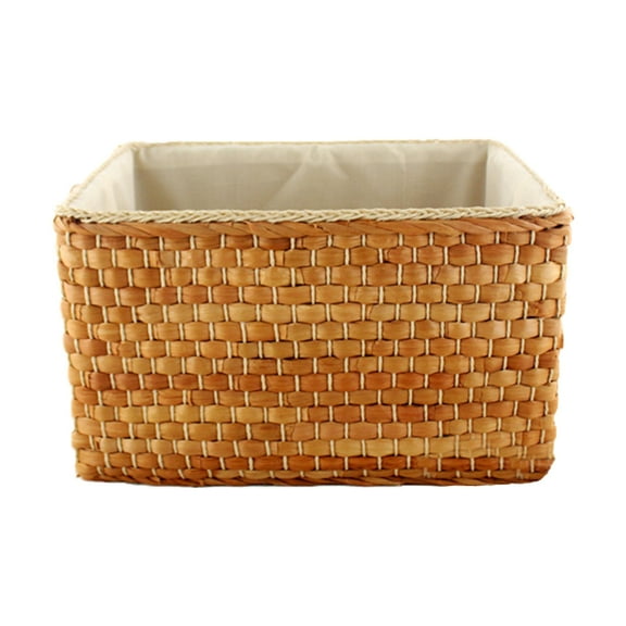 Simple Design Straw Storage Box Rectangular Clothing Basket Home Sundries Collection for Case Multifunction Holder Organizer Household Supplies