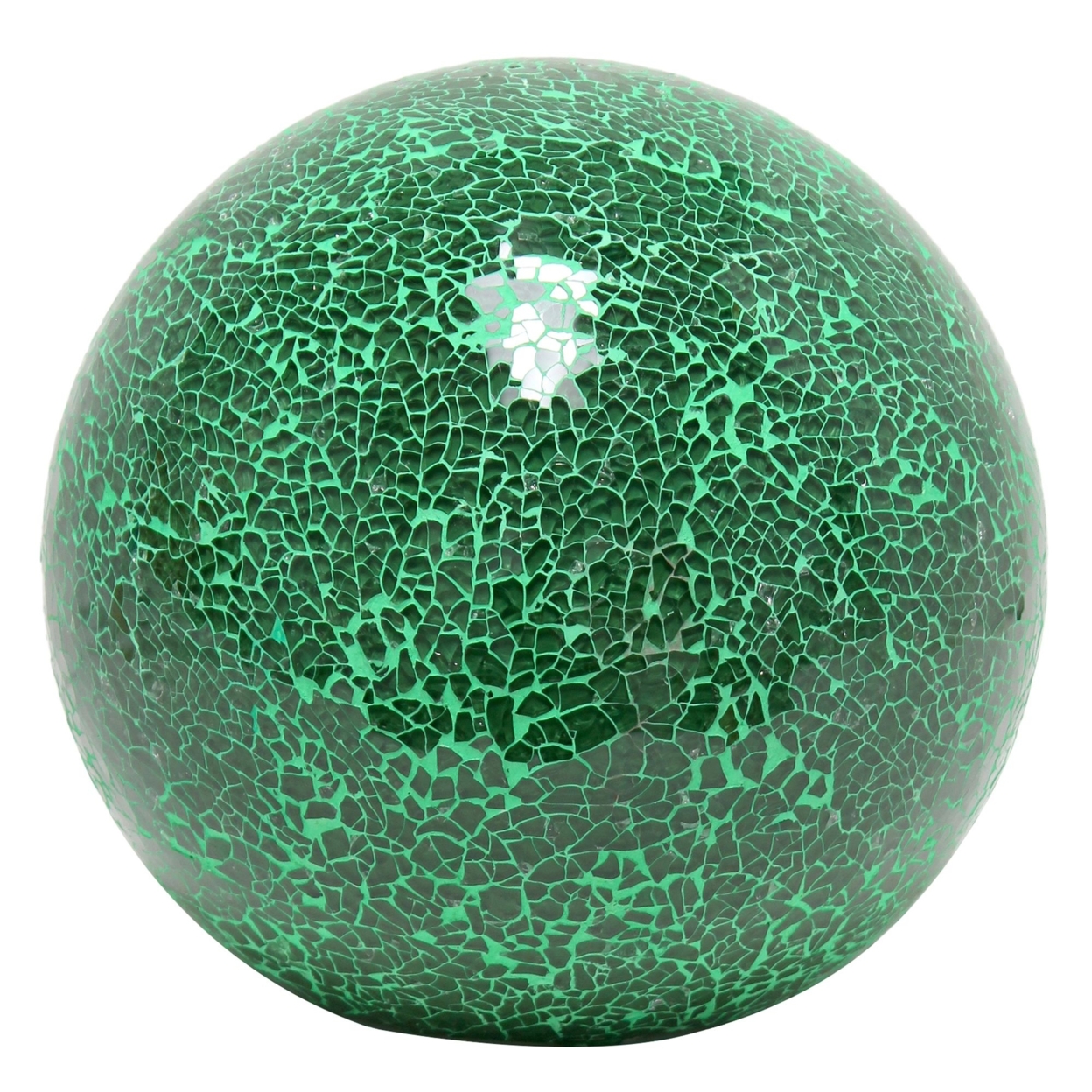 Simple Designs 1 Light Mosaic Stone Ball Table Lamp Green