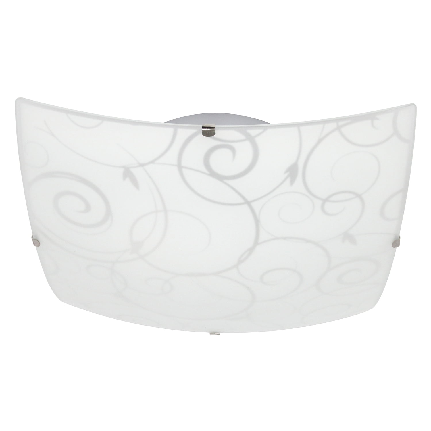 Modern White Glass Square Flush Mount Ceiling Light