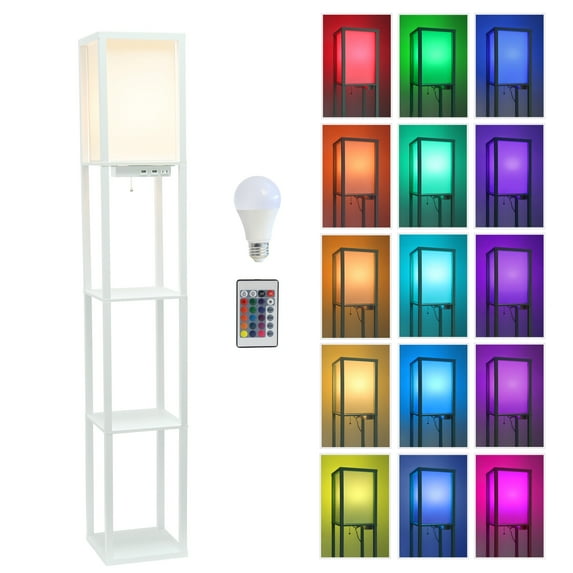 Simple Designs 12.5" Chic Glow Ceramic Geometric Table Lamp With White Fabric Shade,, For Bedroom, Office, Living Room, Dorm, Sage Green