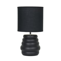 Simple Designs 16.22" Adjustable Metal Desk Task Lamp with Organizer, Modern Lighting for Office, Nightstand, Dorm, or Desk, Black