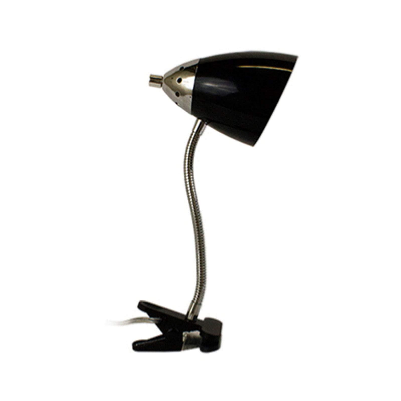 Adjustable Arc Black Clip-on Desk Lamp with Flexible Gooseneck