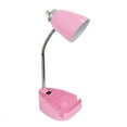 thumbnail image 1 of Simple Designs 18.5" Gooseneck Organizer Desk Lamp with iPad/Tablet Stand and Charging Outlet, Pink, 1 of 18