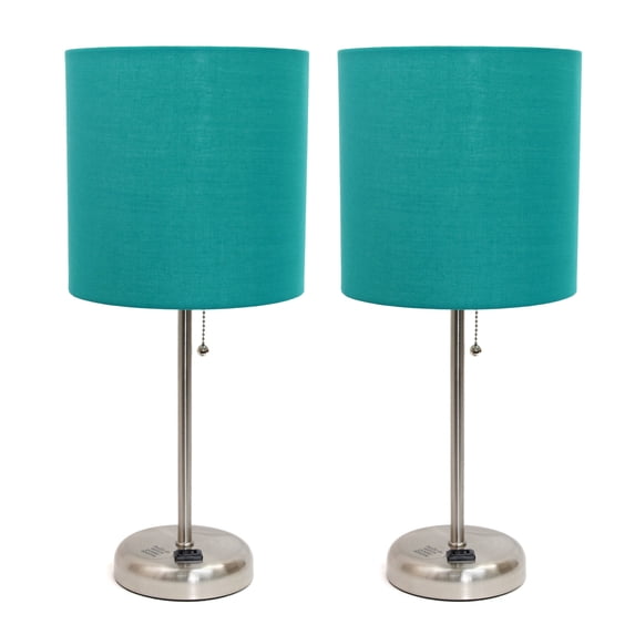 Simple Designs 19.5" 2 Pack Stick Table Desk Lamp Set