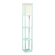 Simple Designs 62.5" Three Shelf Etagere Organizer Storage Floor Lamp
