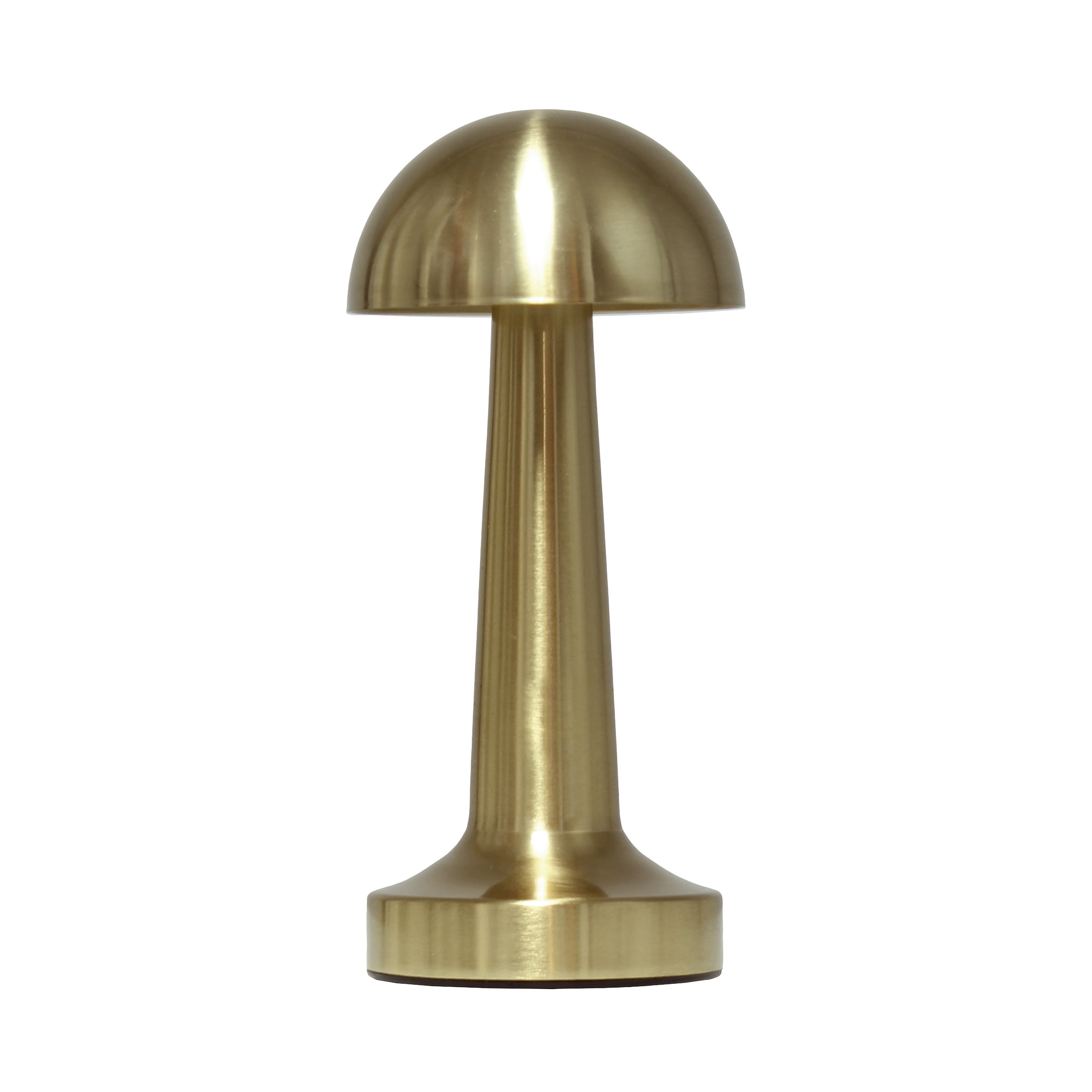 Gold Mini Metal Mushroom Cordless Touch Desk Lamp