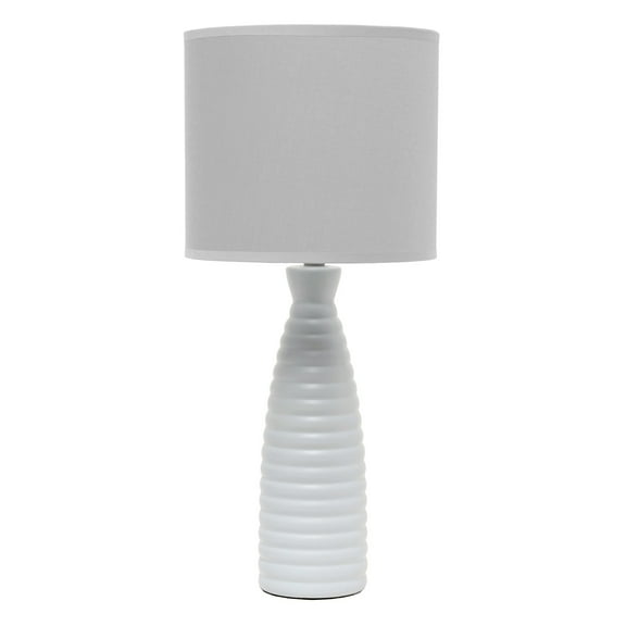 Simple Designs Alsace Bottle Table Lamp Gray