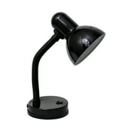 Simple Designs Basic Metal Desk Lamp with Flexible Hose Neck, Black