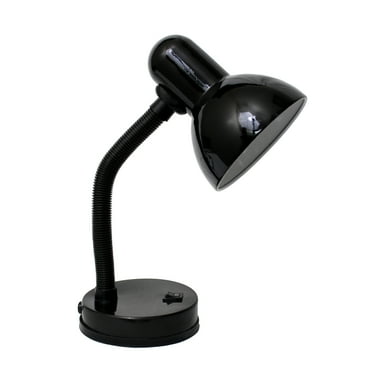 Simple Designs Basic Metal Desk Lamp with Flexible Hose Neck, Black