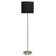 thumbnail image 1 of Simple Designs Brushed Nickel Drum Shade Floor Lamp, Black, 1 of 21