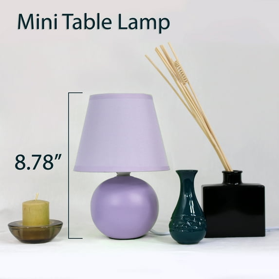 Simple Designs Mini Ceramic Globe Table Lamp