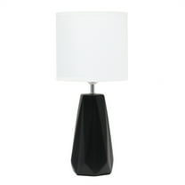Simple Designs Ceramic Prism Table Lamp Black