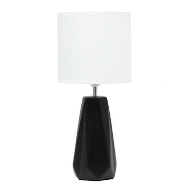 Simple Designs Ceramic Prism Table Lamp Black