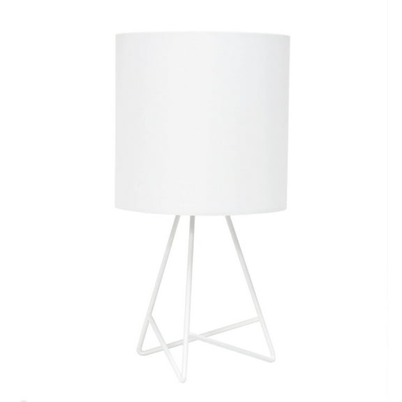Simple Designs Down to the Wire Table Lamp with Fabric Shade