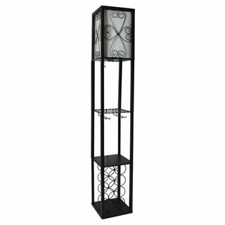 Simple Designs Home Etagere Organizer Storage Shelf Linen Shade