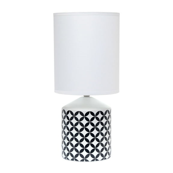 Simple Designs Fresh Prints Table Lamp - Black Coin
