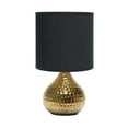 thumbnail image 1 of Simple Designs Hammered Gold Drip Mini Table Lamp, Black, 1 of 6