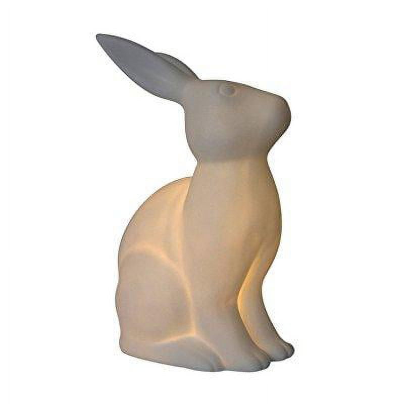 White Porcelain Bunny Rabbit Shaped Night Light for Kids