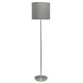 thumbnail image 1 of Simple Designs Brushed NIckel Drum Shade Floor Lamp, 1 of 11