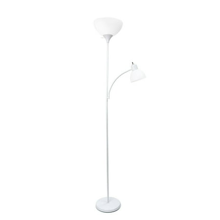 Simple Designs - Floor Lamp with Reading Light - White