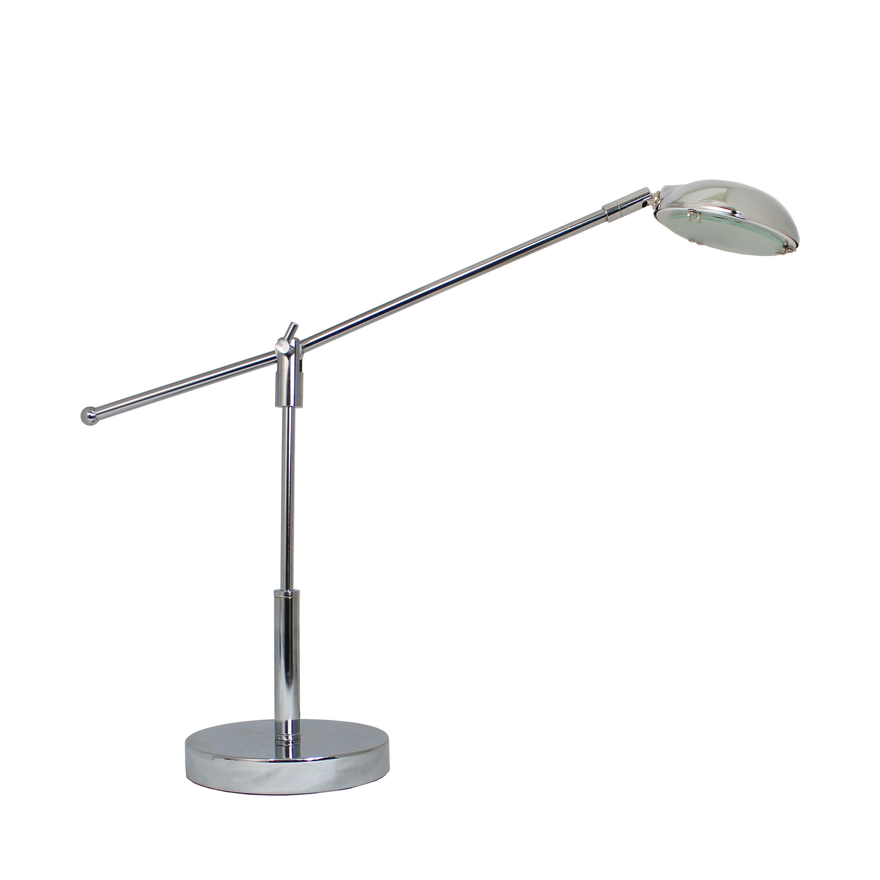 Adjustable Silver Chrome Balance Arm LED Desk Lamp