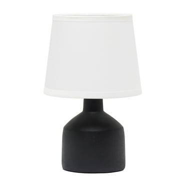 Simple Designs Mini Bocksbeutal Concrete Table Lamp, Black