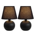 thumbnail image 1 of Simple Designs Mini Ceramic Globe Table Lamp 2 Pack Set, 1 of 8
