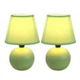 thumbnail image 1 of Simple Designs Mini Ceramic Globe Table Lamp 2 Pack Set, 1 of 3