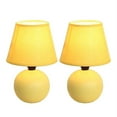 thumbnail image 1 of Simple Designs Mini Ceramic Globe Table Lamp 2 Pack Set, 1 of 3