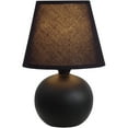 thumbnail image 1 of Simple Designs Mini Ceramic Globe Table Lamp, Black ( Light Bulb not included), 1 of 5