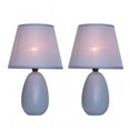 thumbnail image 1 of Simple Designs Mini Egg Oval Ceramic Table Lamp 2 Pack Set, Purple, 1 of 1